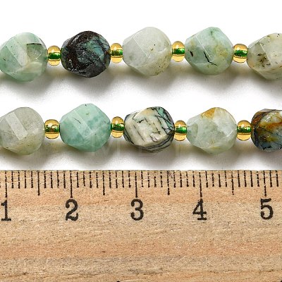 Natural Chrysocolla & Lapis Lazuli Beads Strands G-M443-B03-02-1