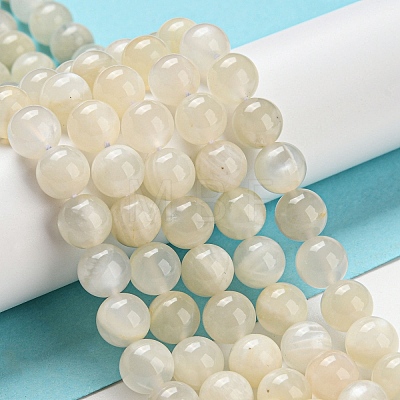 Natural White Moonstone Beads Strands G-F306-05AB-8mm-01-1