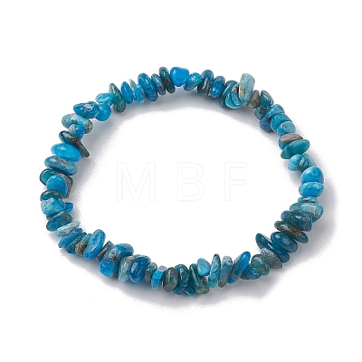 Natural Apatite Chip Beaded Stretch Bracelets BJEW-JB10868-01-1
