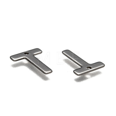 304 Stainless Steel Letter Charms X-STAS-O072-T-1