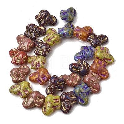 Painted Glass Beads Strands GLAA-Z021-11A-1