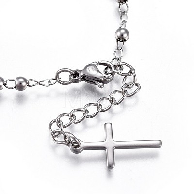 Religion Theme 201 Stainless Steel Charm Bracelets X-BJEW-P258-15P-1