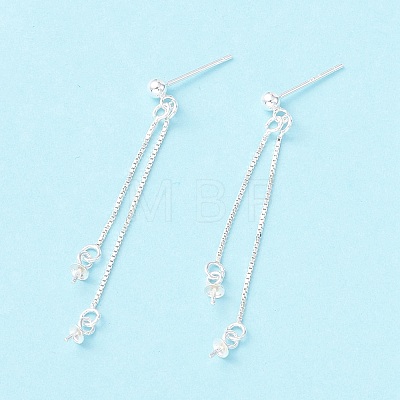 925 Sterling Silver Stud Earring Findings STER-P047-11B-S-1