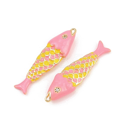 Brass Enamel Pendants KK-CBA6818-03G-04-1