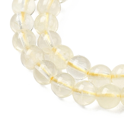 Natural Lemon Quartz(Heated) Beads Strands G-B167-A11-6mm-1