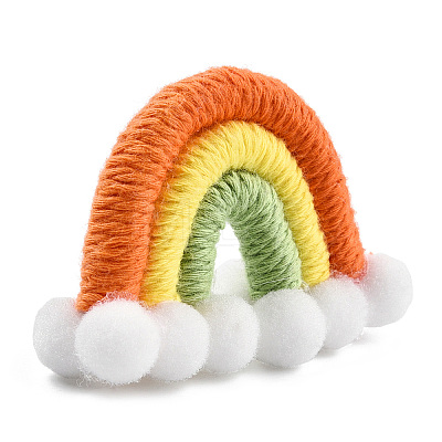 Polycotton(Polyester Cotton) Woven Rainbow Wall Hanging FIND-T035-16I-1