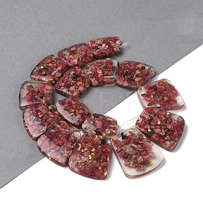 Dyed Natural Imperial Jasper with Resin Beads Strands G-Q017--E05-01A-1