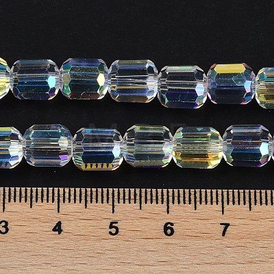 Electroplate Glass Beads Strands GLAA-G112-07H-1