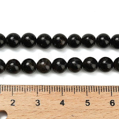 Natural Glaucophane Beads Strands G-L642-B03-6mm-1