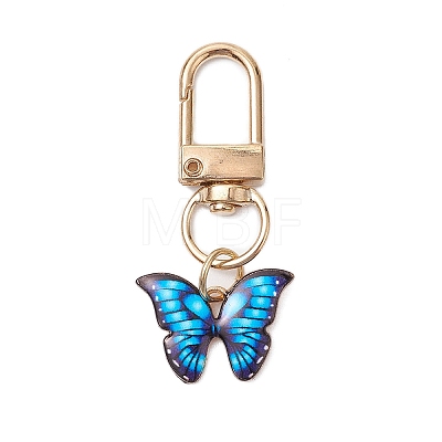 Butterfly Alloy Enamel Pendant Decorations KEYC-JKC00925-1