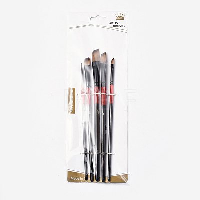 Wooden Paint Brushes Pens Sets AJEW-L074-04-1