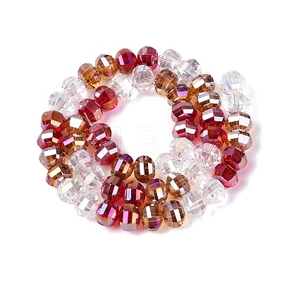 Electroplate Transparent Glass Beads Strands EGLA-N022-14A-B04-1