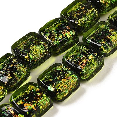 Handmade Dichroic Foil Glass Beads Strands DICH-U001-07B-1