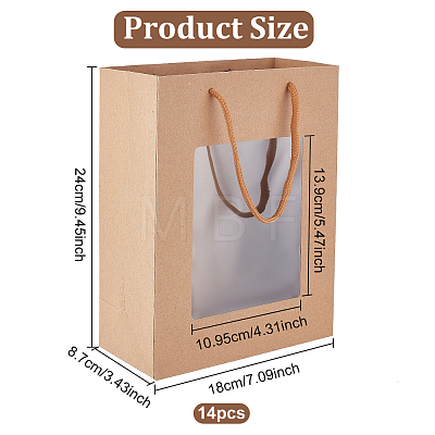 Kraft Paper Gift Bags ABAG-WH0044-36B-1