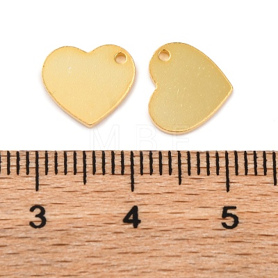 925 Sterling Silver Blank Heart Charms STER-F057-04G-1