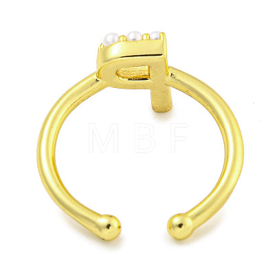 Rack Plating Brass Open Cuff Rings for Women RJEW-F162-01G-P-1