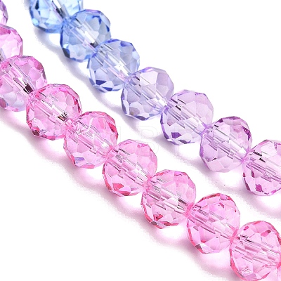Transparent Painted Glass Beads Strands X1-DGLA-A034-T8mm-A08-1