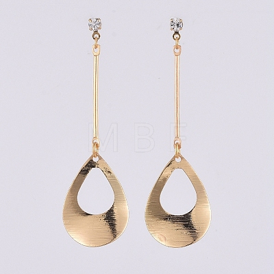 Brass Dangle Stud Earrings EJEW-JE03967-03-1
