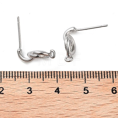 Brass Studs Earringss Finding KK-K364-10P-1