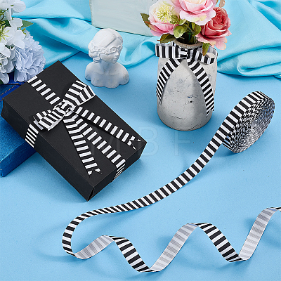 Polyester Stripe Pattern Ribbon OCOR-WH0078-526B-02-1