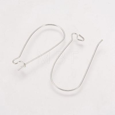 Brass Hoop Earrings Findings Kidney Ear Wires KK-EC221-NFS-NF-1