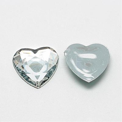 Acrylic Rhinestone Flat Back Cabochons GACR-Q009-25x25-15-1