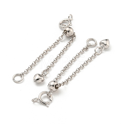 Rhodium Plated 925 Sterling Silver Chain Extender STER-C005-05P-1