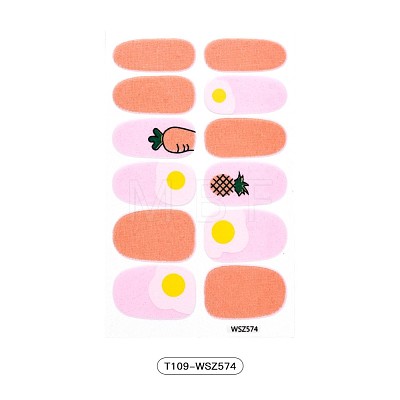 Avocados & Strawberries & Flowers Full Cover Nail Art Stickers MRMJ-T109-WSZ574-1