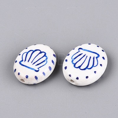 Handmade Porcelain Beads X-PORC-Q005-12E-1