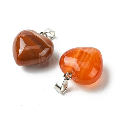Natural Banded Agate Pendants G-F820-10A-19-1
