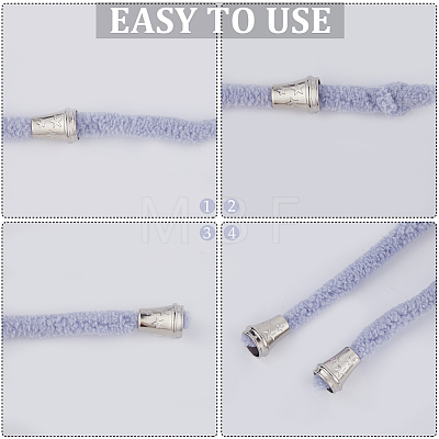 Gorgecraft 30Pcs Alloy Cord End FIND-GF0005-80P-1