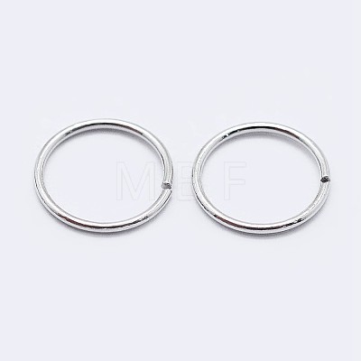 Rhodium Plated 925 Sterling Silver Open Jump Rings STER-F036-02P-0.7x6mm-1