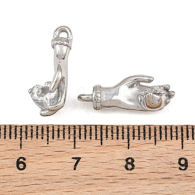 304 Stainless Steel Rhinestone Pendants RB-CBA02E8-08P-1