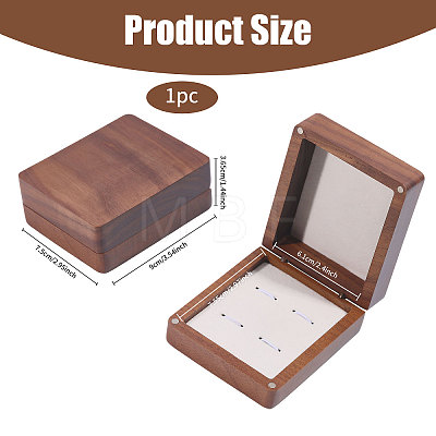 Wood Cuff-link Gift Storage Magnetic Boxes CON-WH0089-265B-1