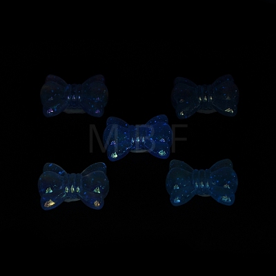 UV Plating Luminous Transparent Acrylic Beads OACR-P010-08E-1