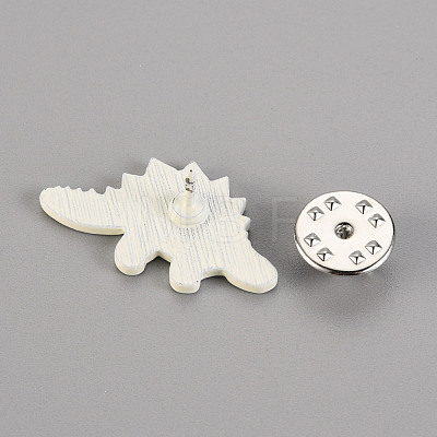 Spray Painted Alloy Brooches X-JEWB-S011-135-RS-1