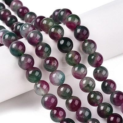 Dyed Natural White Jade Beads Strands G-T138-10mm-210-7-1