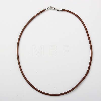 Cowhide Leather Necklace Making AJEW-JW00001-05-1
