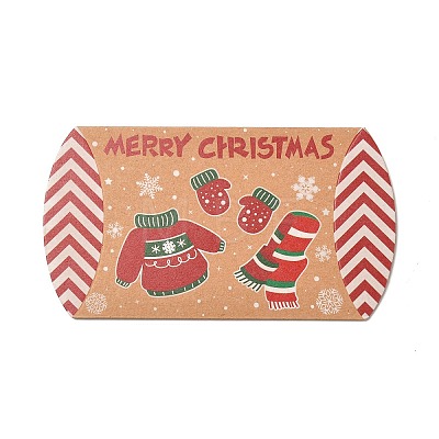 Christmas Theme Cardboard Candy Pillow Boxes CON-G017-02H-1