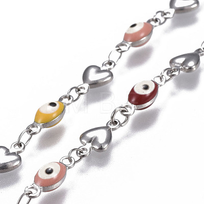 304 Stainless Steel Enamel Chains CHS-P006-01P-02-1