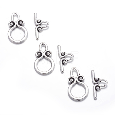 Ring Tibetan Style Alloy Toggle Clasps A1011Y-1