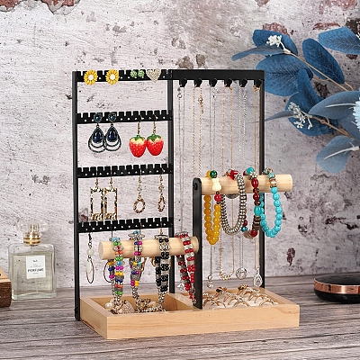 Multi Levels Rectangle Iron Earring Display Stands PAAG-PW0012-45-1