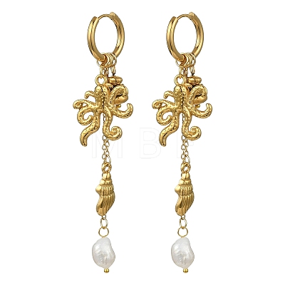 304 Stainless Steel Dangle Earrings EJEW-JE07104-01-1