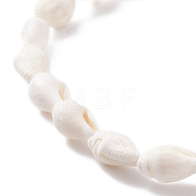 Natural Shell Beaded Bracelet BJEW-JB08162-1
