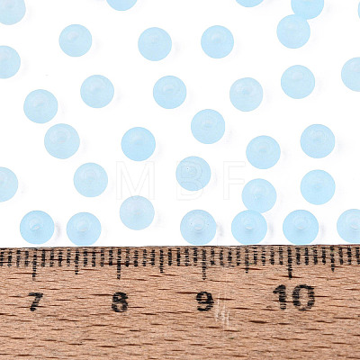 FGB Frosted Transparent Glass Seed Beads SEED-N013-02A-11-1