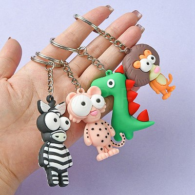 PVC Plastic Pendant Keychain KEYC-YW0001-14-1