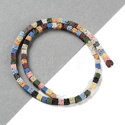 Synthetic Lava Rock Dyed Beads Strands G-H311-02A-05-1