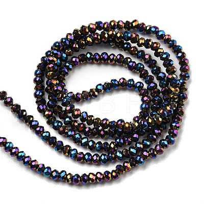 Electroplate Glass Beads Strands EGLA-F149-FP-10-1