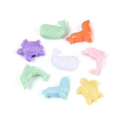 Animal Opaque Acrylic Beads OACR-Q199-21-1