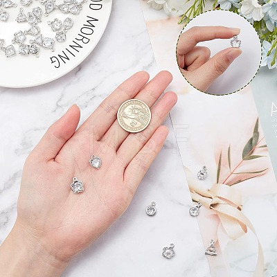 Mixed Shapes Alloy Charms ZIRC-SC0001-04P-1
